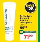 Dis-Chem Sensodyne Repair & Protect Toothppaste-75ml offer