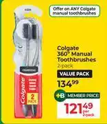 Dis-Chem Colgate 360° Manual Toothbrushes-Per 2 Pack offer