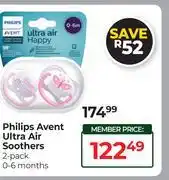 Dis-Chem Philips Avent Ultra Air Soothers (2 Pack) 0-6 Months offer