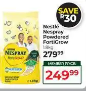 Dis-Chem Nestle Nespray Powdered Forti Grow-1.8kg offer