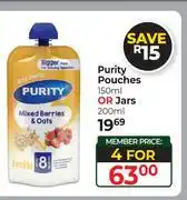Dis-Chem Purity Pouches 150ml Or Jars 200ml-For 4 offer