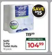 Dis-Chem Softi 2-Ply Toilet Rolls-18's Pack offer