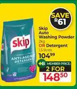 Dis-Chem Skip Auto Washing Powder 2kg Or Detergent 1.5Ltr-For 2 offer
