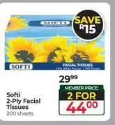 Dis-Chem Softi 2-Ply Facial Tissues-For 2 x 200 Sheets offer