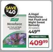Dis-Chem A.Vogel Menoforce Hot Flush & Night Sweat Remedy 30 Tablets offer