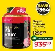 Dis-Chem Biogen Premium Iso Whey-1.5Kg offer