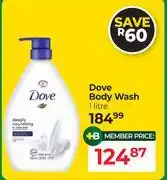 Dis-Chem Dove Body Wash-1L offer