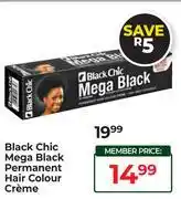 Dis-Chem Black Chic Mega Black Permanent Hair Colour Creme offer