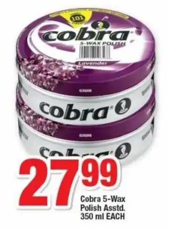 OK Foods Cobra 5-Wax Polish 350ml offer