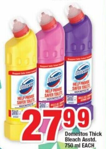 OK Foods Domestos Thick Bleach 750ml offer