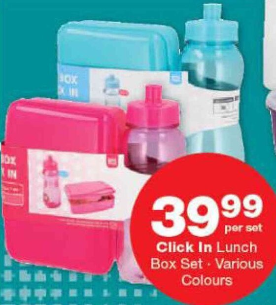 Click In Lunch Box Set offer at Checkers