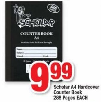 Scholar Hardcover Counter Book A4 288 pages