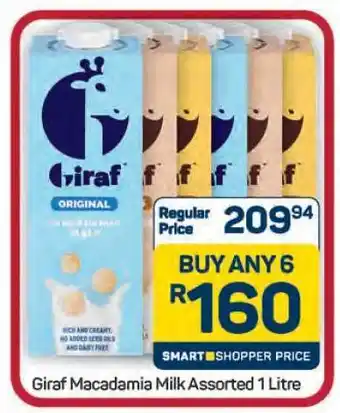 Pick n Pay Hypermarket Giraf Macadamia Milk Assorted 1 Litre offer