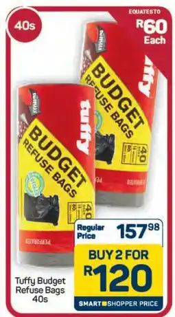 Pick n Pay Hypermarket Tuffy Budget Refuse Bags 40s offer
