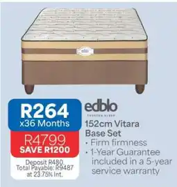 OK Furniture 152cm Vitara Base Set offer