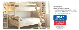 OK Furniture Homestead Clear-Finish Tri-Bunk offer