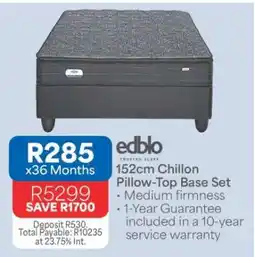 OK Furniture 152cm Chillon Pillow-Top Base Set offer