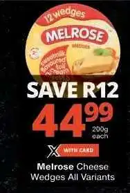 Checkers Melrose Cheese Wedges offer
