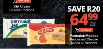 Checkers PARMALAT/MELROSE PROCESSED CHEESE SLICES offer