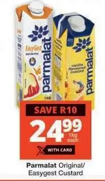 Checkers Parmalat Original/Easygest Custard offer
