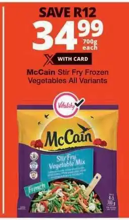 Checkers McCain Stir Fry Frozen Vegetables offer