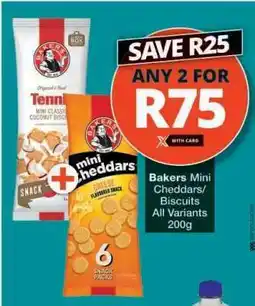 Checkers BAKERS MINI CHEDDARS/BISCUITS offer