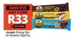 Checkers Jungle Energy Bar offer