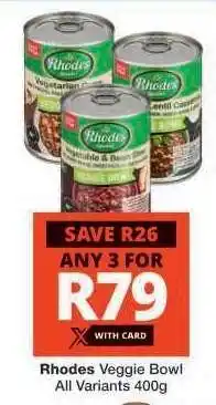 Checkers Rhodes Veggie Bowl All Variants 400g offer