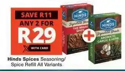Checkers Hinds Spices Seasoning/Spice Refill offer