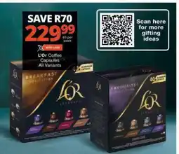 Checkers L'OR Coffee Capsules offer