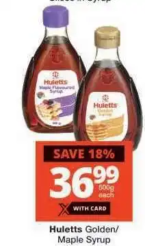 Checkers HULETTS GOLDEN/MAPLE SYRUP offer