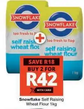 Checkers Snowflake Self Raising Wheat Flour 1kg offer