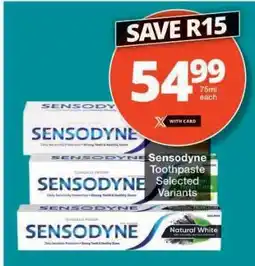 Checkers SENSODYNE TOOTHPASTE offer