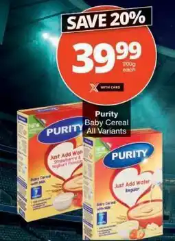 Checkers Purity Baby Cereal All Variants offer
