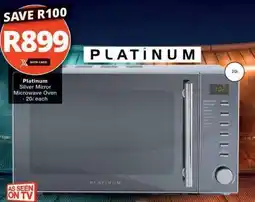 Checkers Platinum Silver Mirror Microwave Oven offer