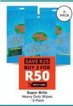 Checkers Super Brite Heavy Duty Wipes 3-Pack offer