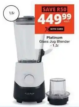 Checkers Platinum Glass Jug Blender offer