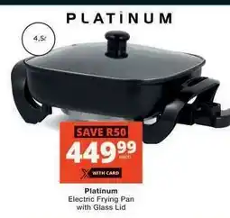 Checkers Platinum Electric Frying Pan with Glass Lid offer