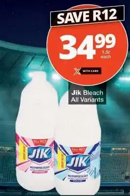 Checkers JIK BLEACH all variants offer