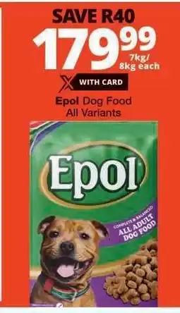 Checkers EPOL DOG FOOD offer
