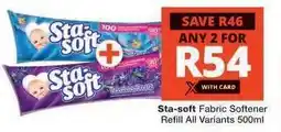 Checkers STA-SOFT FABRIC SOFTENER REFILL offer