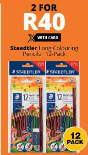 Checkers Staedtler Long Colouring Pencils 12-Pack offer