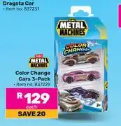 Game Zuru Metal Machines Color Change Cars 3 Pack 837229 offer