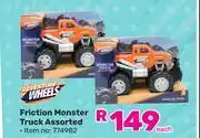 Game Adventure Wgheels Friction Monster Truck Assorted 774982 offer