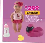 Game My Sweet Love 30cm Drink Wet & Swing Ring Doll 811476 offer