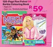 Game 120 Page Paw Patrol Or Barbie Colouring Book 744465/669266 offer