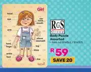 Game RGS Body Puzzle Assorted 814362/814375 offer