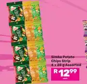 Game Simba Potato Chips Strip Assorted- 4 x 25g offer