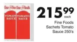 Save Hyper Fine Foods Sachets Tomato Sauce offer