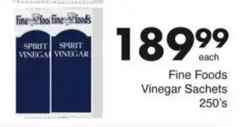 Save Hyper Fine Foods Vinegar Sachets offer